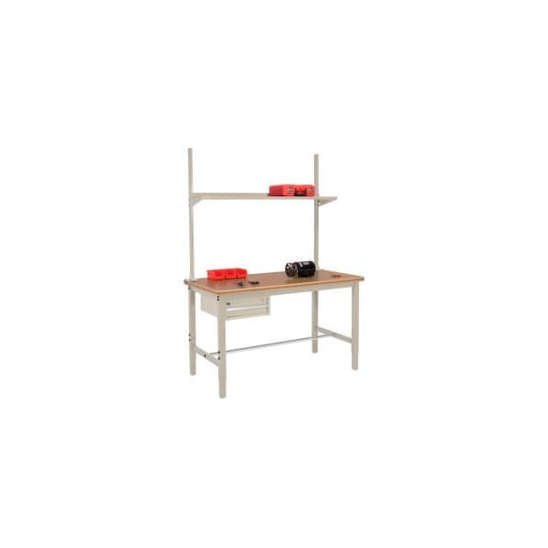 Global Equipment 60x30 Production Workbench Shop Top Safety Edge - Drawer, Upright Shelf TN 318958TN - main
